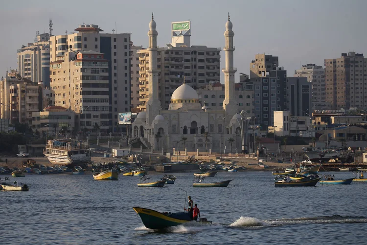 Cidade de Gaza: secretário também expressou satisfação pela ampliação da zona de pesca autorizada aos palestinos (Ibraheem Abu Mustafa/Reuters)
