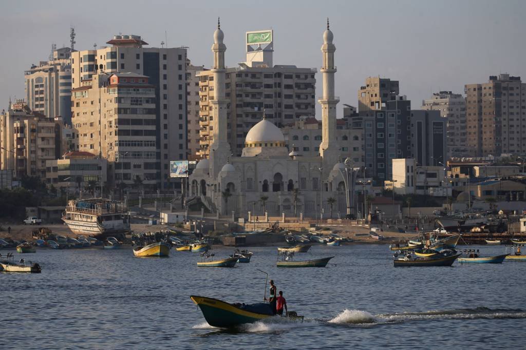 Cidade de Gaza: secretário também expressou satisfação pela ampliação da zona de pesca autorizada aos palestinos (Reuters/Ibraheem Abu Mustafa)