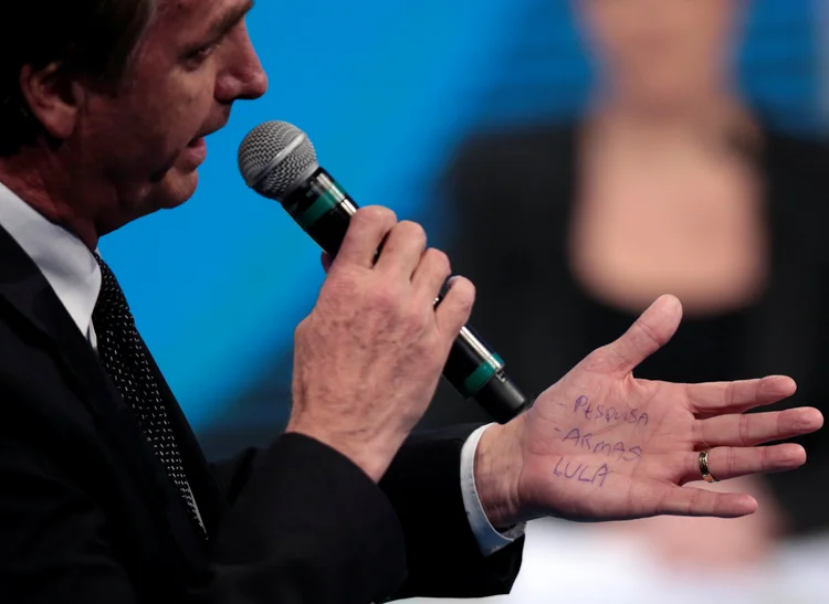 Bolsonaro confirmou que não deve participar de novas sabatinas e debates, apenas os já programados (Paulo Whitaker/Reuters)