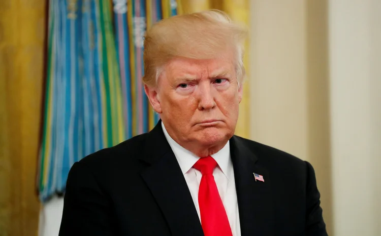 Trump: a porta-voz do Casa Branca, Sarah Sanders, negou o envolvimento do presidente no caso Manafort (Kevin Lamarque/Reuters)