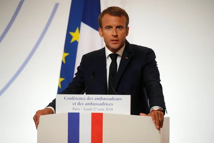 Macron: o presidente defendeu uma aliança estratégica com a Rússia e a Turquia (Philippe Wojazer/Reuters)
