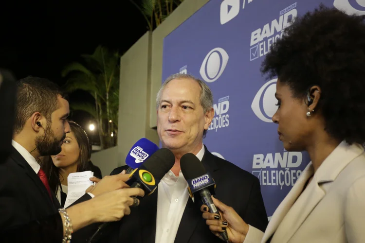  Ciro Gomes no primeiro debate dos candidatos à Presidência em 09/08/2018 Kelly Fuzaro/Band (Kelly Fuzaro/Band/Reprodução)