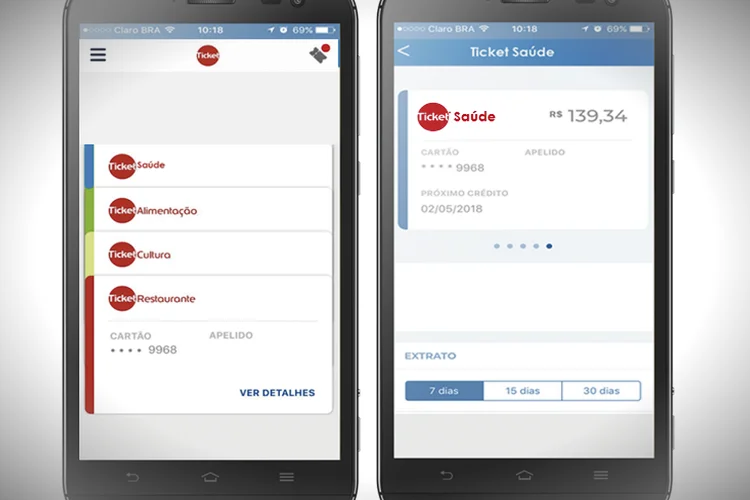 Aplicativo do Ticket Saúde, novo serviço da Ticket (Foto/Divulgação)