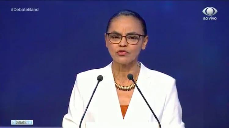 Marina Silva: é uma forma de a candidata mirar no eleitorado indeciso, que também é predominantemente feminino (Band/Youtube/Reprodução)