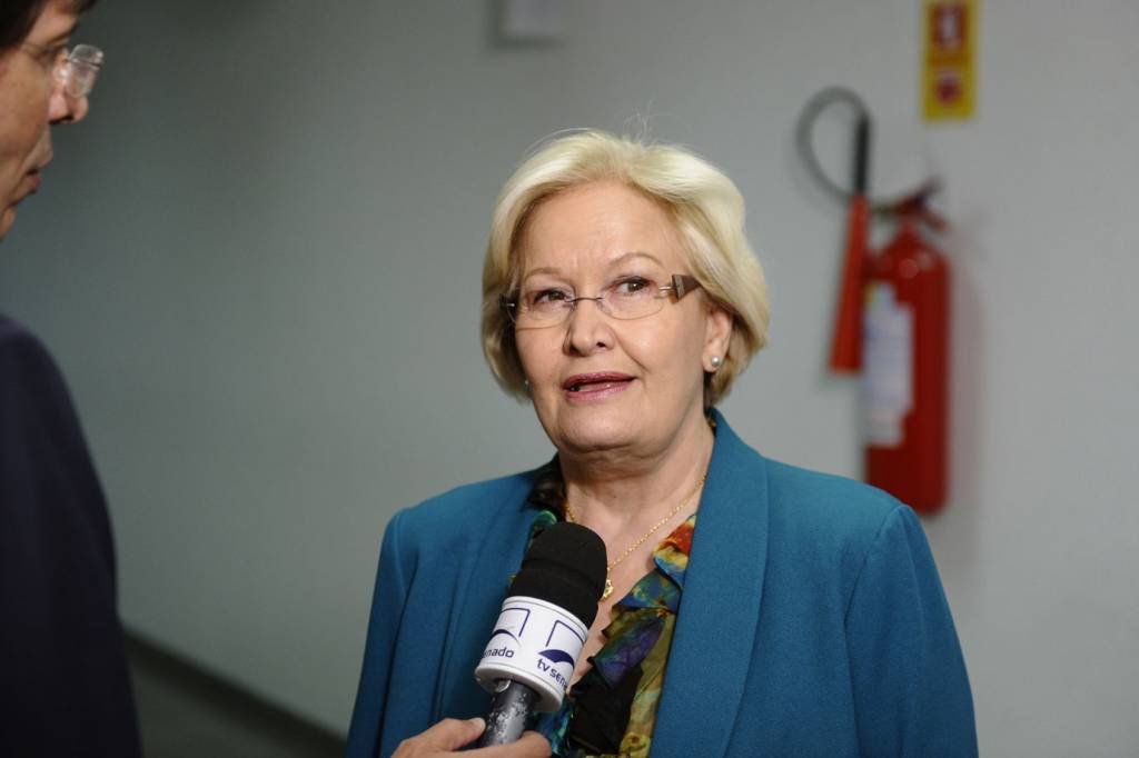 Ana Amélia: após uma decisão do Centrão, o PP emplacou a senadora como candidata a vice na chapa de Alckmin (Edilson Rodrigues/Agência Senado)
