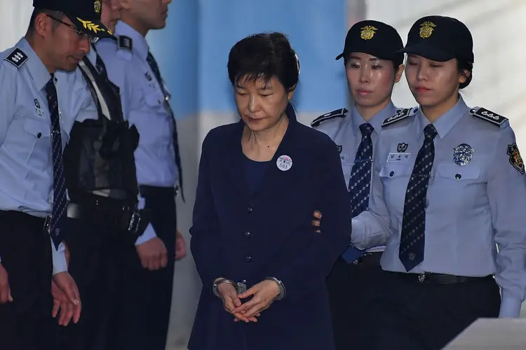 Prisões: Park Geun-hye foi a primeira presidente mulher da Coreia do Sul (Song Kyung-Seok-Pool/Getty Images)