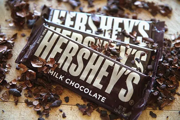 Barra de chocolate da Hershey's: nova campanha não pegou bem.  (Scott Olson/Getty Images)