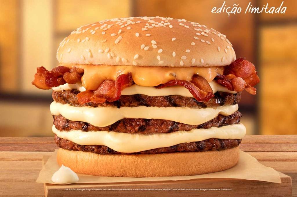 Burger King lança inédito hambúrguer com Catupiry