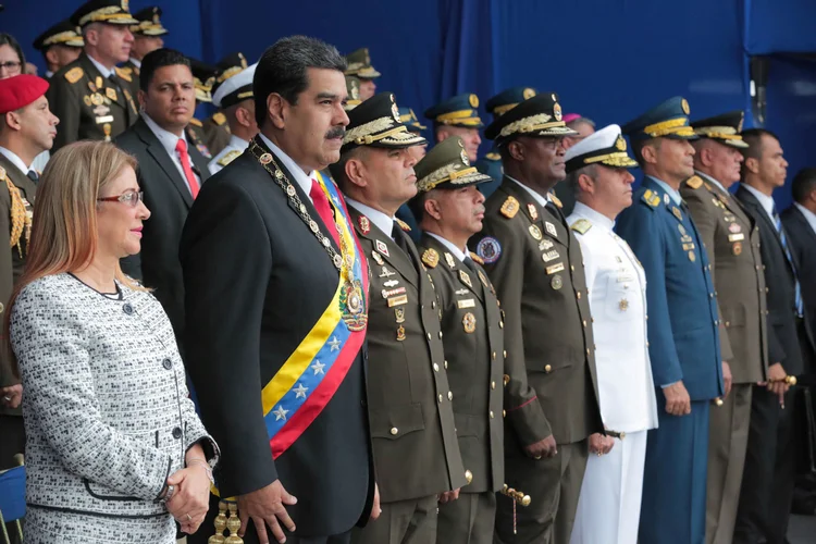 Maduro: apoio militar é extremamente importante para governo venezuelano (Miraflores Palace/Reuters)