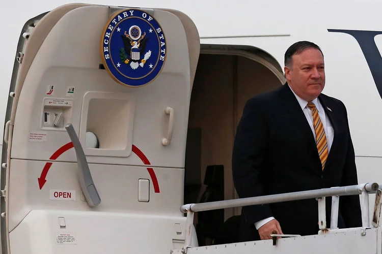 A viagem de Pompeo terminará com uma reunião com o presidente da Indonésia (Lai Seng Sin/Reuters)