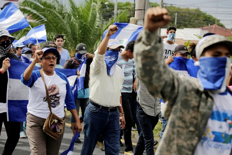 Mais de 400 detenções ilegais desde o início do conflito, segundo o Centro Nicaraguense de Direitos Humanos (Jorge Cabrera/Reuters)