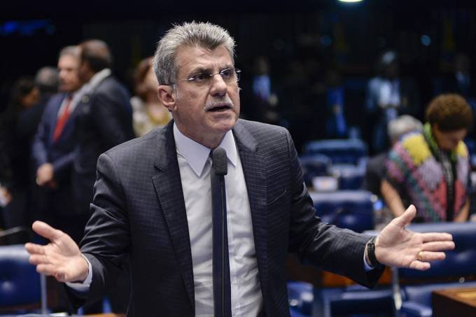 Romero Jucá: senador é suspeito de ter recebido propina no valor de 4 milhões de reais da Odebrecht (Divulgação/Jefferson Rudy/Agência Senado)