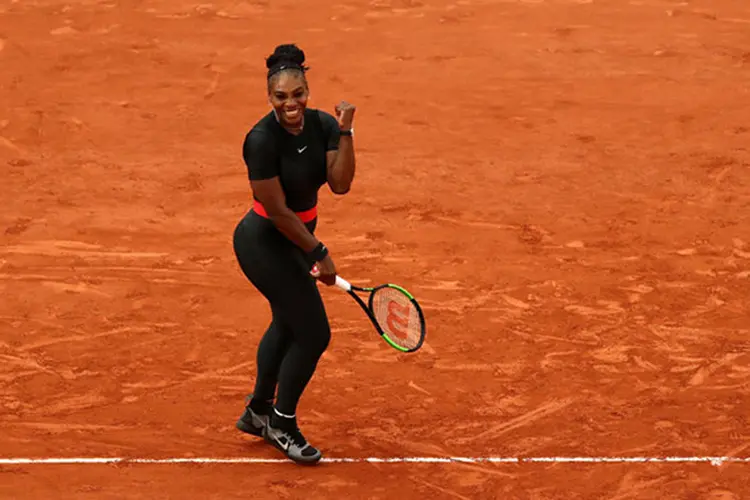 Tenista Serena Williams:  macacão foi alvo de polêmica. (Cameron Spencer/Getty Images)