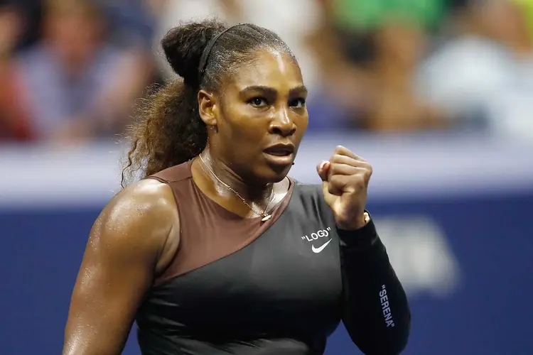 Serena Williams: "está tudo bem, gente" (Reprodução/Getty Images)