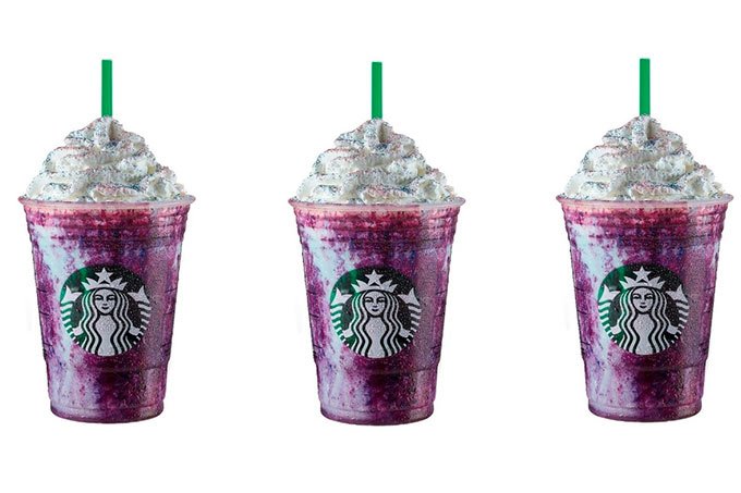 Do espaço sideral para as lojas, Starbucks apresenta Galaxy Frappuccino