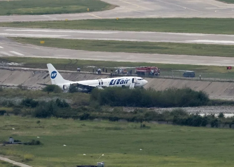 Utair Boeing 737-800 no aeroporto de Sochi, na Rússia, dia 01/09/2018 (Reuters/Reuters)