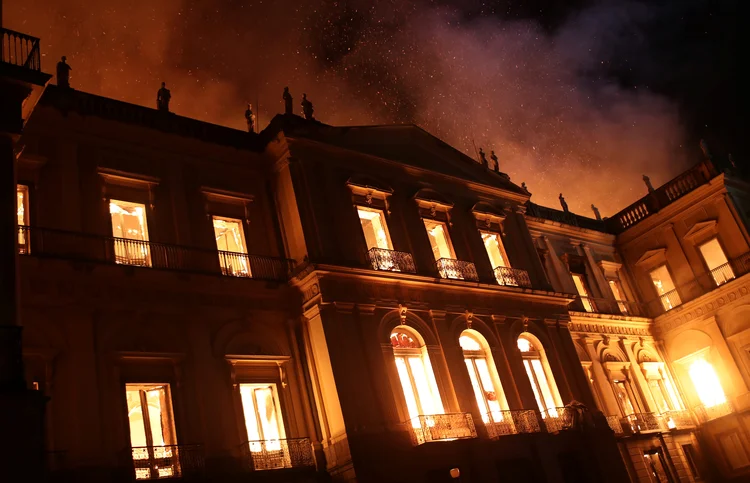 Museu Nacional: local foi alvo de um incêndio em setembro de 2018 e perdeu grande parte do seu acervo (Ricardo Moraes/Reuters)