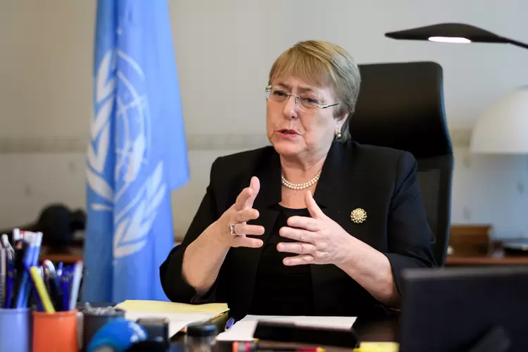 Bachelet: ela apontou que vai acompanhar o que ocorrer no Brasil em termos de direitos humanos (Fabrice Coffrini/Reuters)