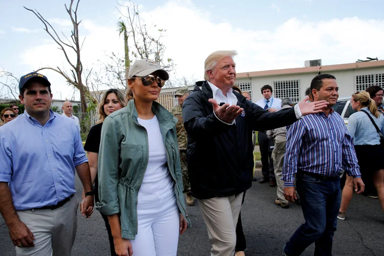 Furacão Maria: Quando visitei a ilha, depois da tempestade, tinham entre seis e 18 mortos, disse Trump (Jonathan Ernst/Reuters)