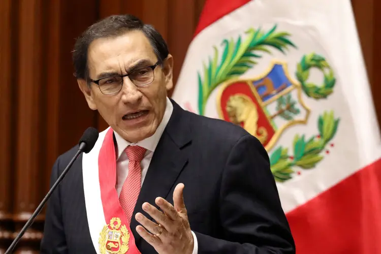 Martín Vizcarra: presidente do Peru ameaçou no domingo à noite dissolver o Congresso (Mariana Bazo/File Photo/Reuters)