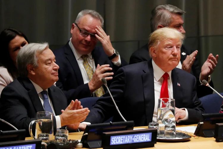 Trump: Hoje nos comprometemos a combater juntos a epidemia das drogas, afirmou o presidente (Carlos Barria/Reuters)