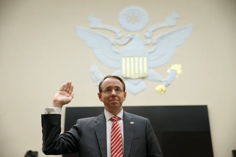Rosenstein: o vice-secretário supervisiona as investigações sobre a interferência russa na eleições de 2016 (Joshua Roberts/Reuters)
