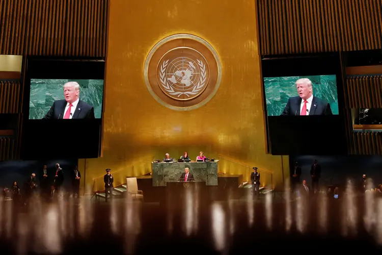 Donald Trump criticou o Irã nesta terça-feira na 73ª Assembleia Geral da ONU (Carlos Barria/Reuters)