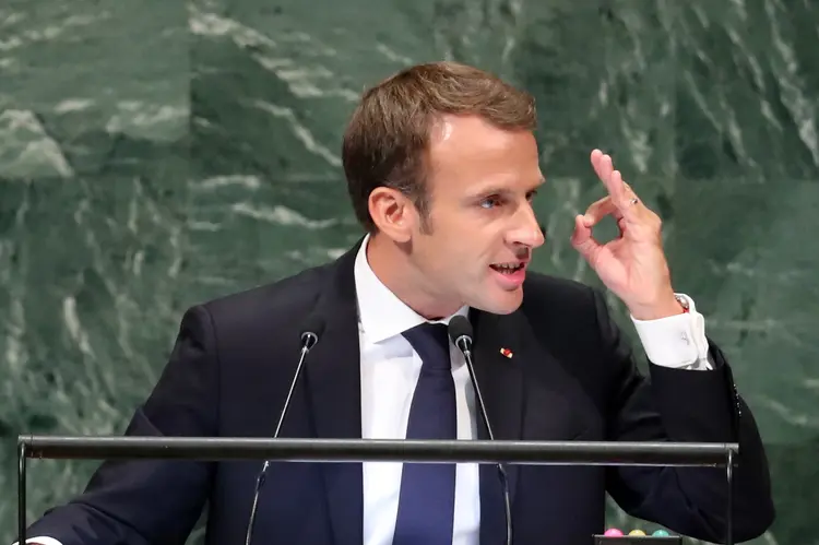 Macron: o presidente disse que não haverá grandes acordos com os EUA caso eles não se adequem ao Acordo de Paris (Carlo Allegri/Reuters)