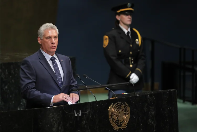 Díaz-Canel: o presidente afirmou que a maioria da população cubana quer dar sequência à obra do líder revolucionário (Caitlin Ochs/Reuters)