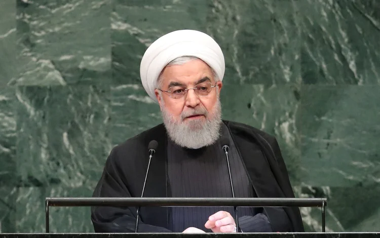 Rohani: o presidente iraniano falou sobre o momento em que todos deram risada de Trump na ONU (Carlo Allegri/Reuters)