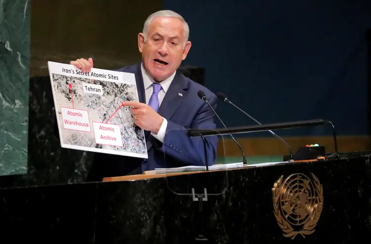 Primeiro ministro israelense Benjamin Netanyahu na ONU (Caitlin Ochs/Reuters)