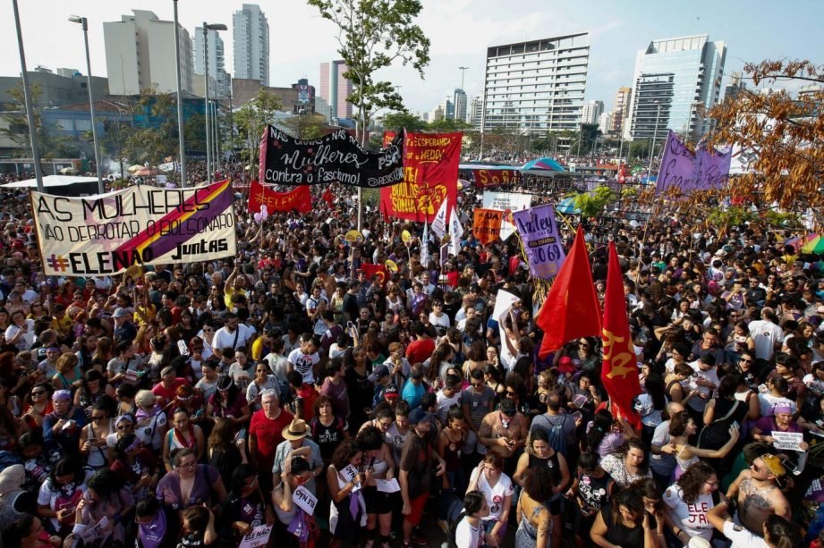 Protesto contra o candidato Jair Bolsonaro em São Paulo