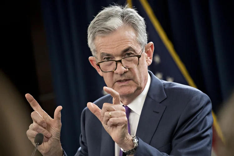 Jerome Powell, presidente da Reserva Federal dos EUA (Andrew Harrer/Bloomberg)