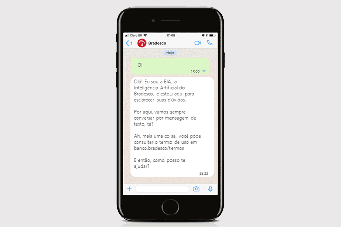 Bradesco permite consulta de saldo via WhatsApp