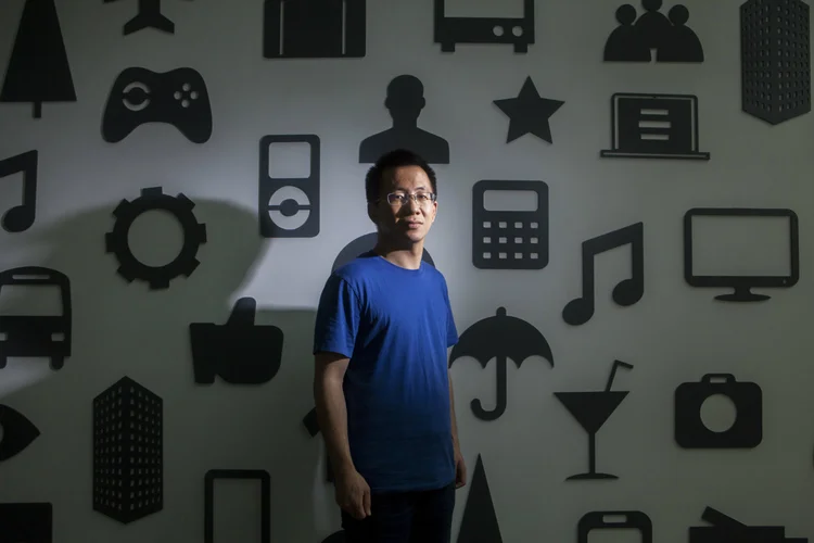 Fundador da ByteDance, Zhang Yiming, alcança o topo da lista dos mais ricos da China com fortuna impulsionada pelo crescimento da receita global da empresa. (Foto/Bloomberg)