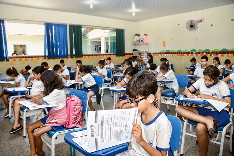 Sala de aula em Palmas, Tocantins: Independentemente de quem for eleito presidente da República, a Base Nacional Comum Curricular (BNCC), aprovada em 2017, deve mudar (Cidade de Palmas/Divulgação)