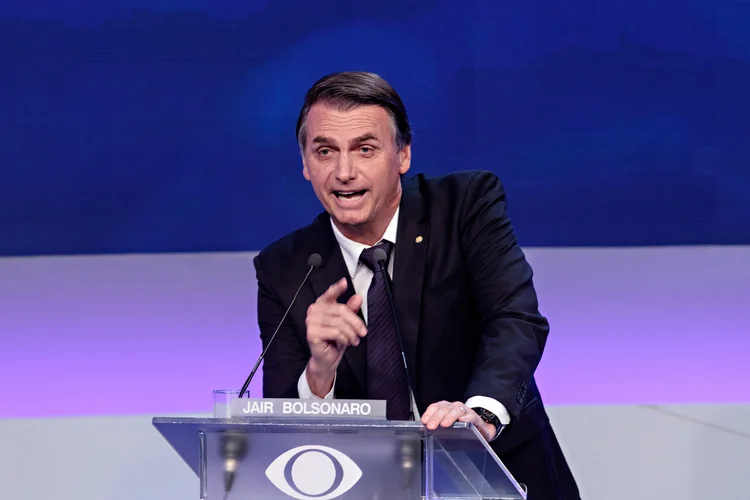 Jair Bolsonaro: Candidato se recupera de uma cirurgia depois de ser esfaqueado na quinta-feira (6), em Juiz de Fora (Patricia Monteiro/Bloomberg/Bloomberg)