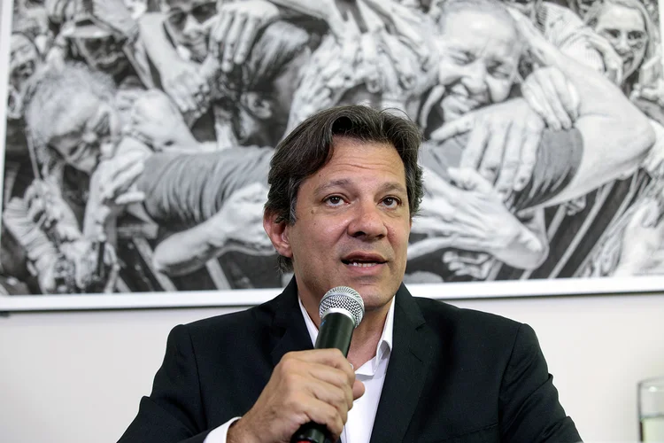 Haddad: Para petista, próximos dias de campanha eleitoral "pode acontecer tudo. Para o bem e para o mal" (Patricia Monteiro/Bloomberg/Bloomberg)