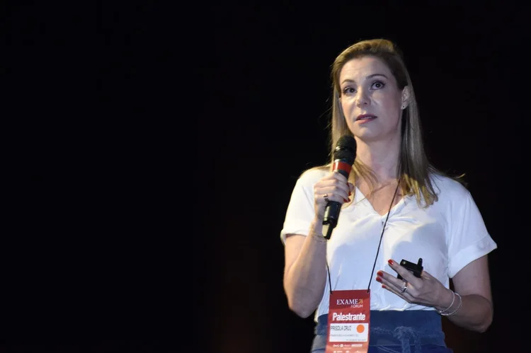 Priscila Cruz, presidente do movimento Todos pela Educação, durante o Exame Fórum (Germano Lüders/Exame)