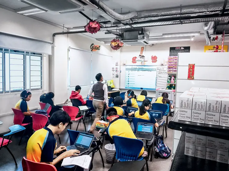 Escola Crest Secondary, em Singapura: país está entre as notas mais altas no Pisa há anos (Leo Branco/Exame)