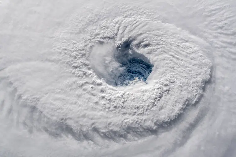 Furacão Florence: a Carolina do Norte e do Sul são os estados em que podem ser mais atingidas pelo furacão (NASA/Divulgação)