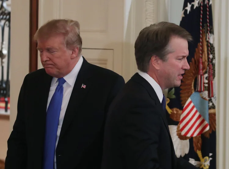 DONALD TRUMP E BRETT KAVANAUGH: presidente americano ordenou que o FBI investigue casos de abusos sexuais (Mark Wilson/Getty Images)