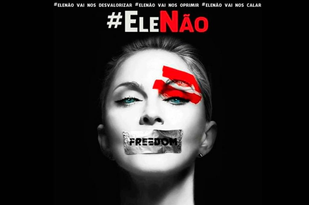 Madonna posta imagem de apoio ao #EleNão