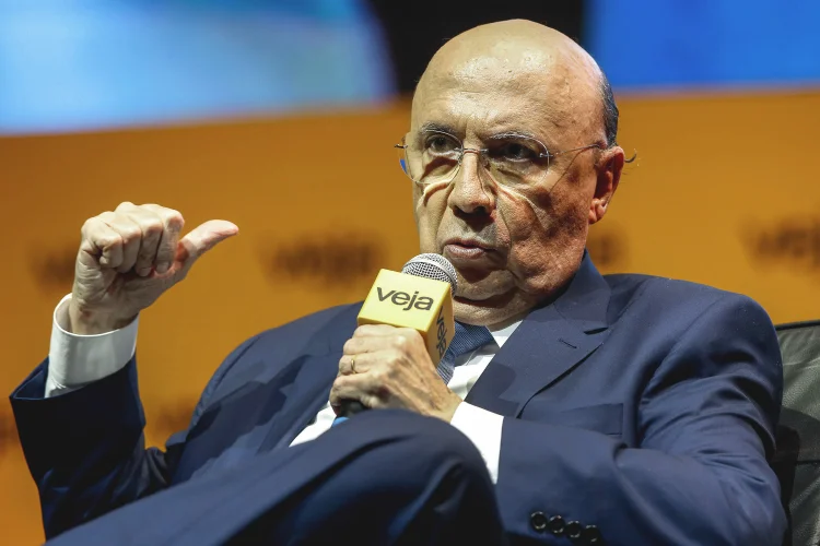 Henrique Meirelles (MDB) é entrevistada no Fórum Amarelas da VEJA: brincando, mas também falando sério, ele acredita na vitória (Alexandre Schneider/VEJA)