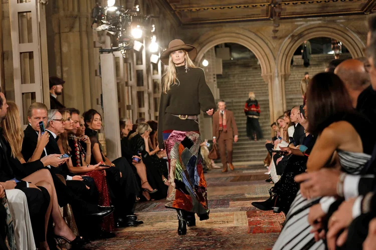 Desfile de 50 anos da Ralph Lauren: desfile teve 500 convidados, entre eles muitos famosos (Shannon Stapleton/Reuters)