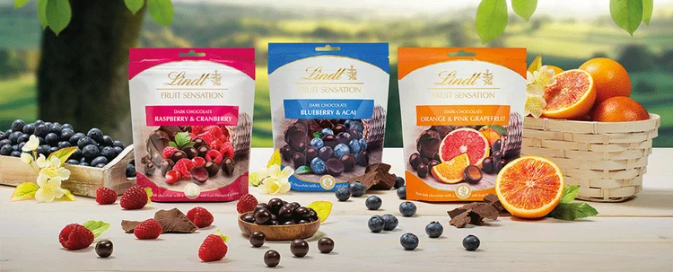 Lindt lança linha de chocolate com frutas (Lindt/Divulgação)