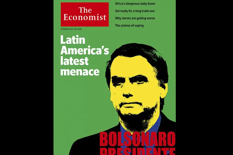 Bolsonaro: a publicação afirma que sua eleição não será positiva ao país (Economist/Divulgação)