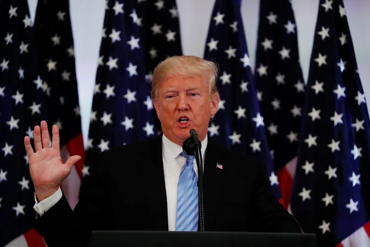 Trump: o presidente americano chamou o novo acordo de "maravilhoso" e de "uma transação histórica" (Carlos Barria/Reuters)
