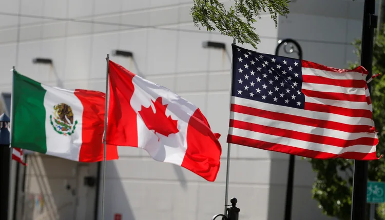 NAFTA 2.0: em vigor desde 1994 entre México, Canadá e EUA, o Nafta engloba um trilhão de dólares anuais em intercâmbios entre os três países (Rebecca Cook/Reuters)