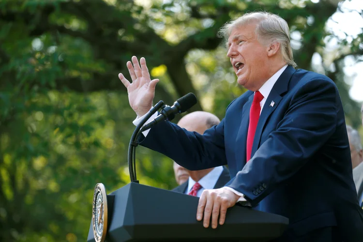 Trump: O acordo vai reger cerca de US$ 1,2 trilhão em comércio, disse o presidente (Leah Millis/Reuters)